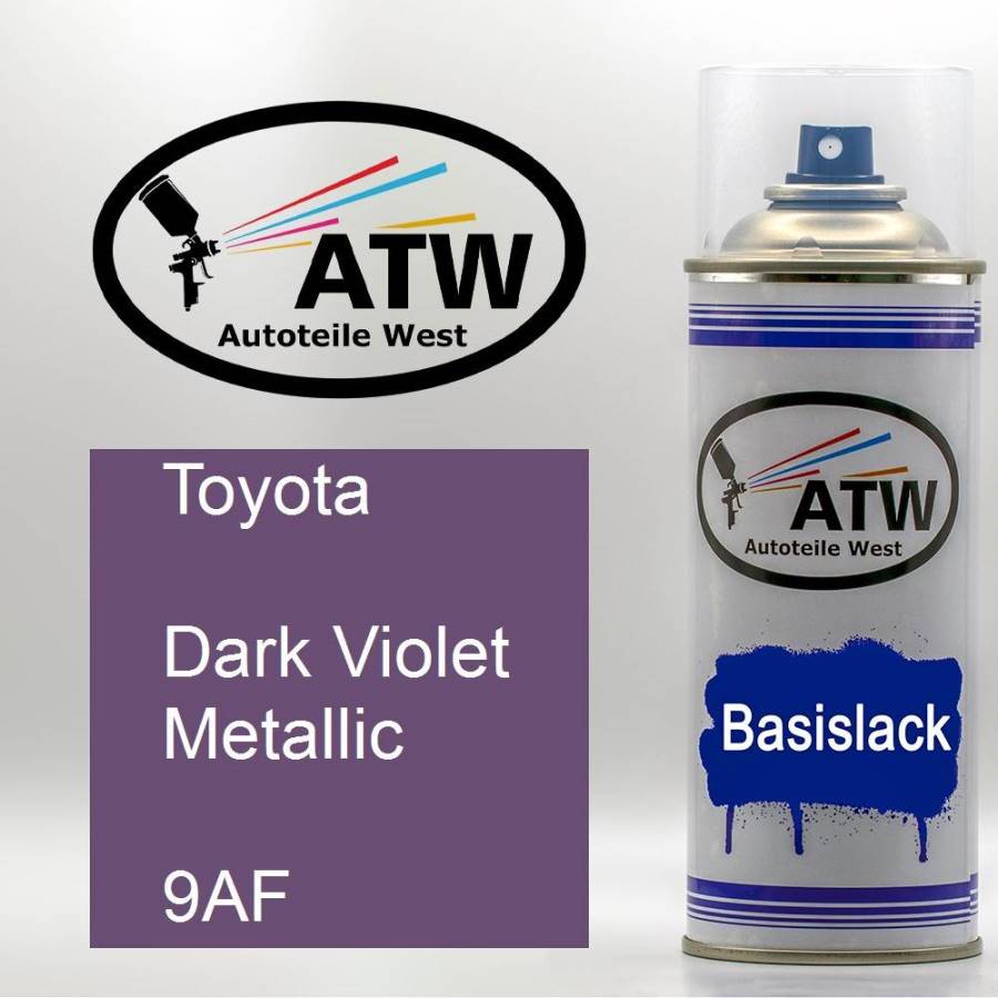 Toyota, Dark Violet Metallic, 9AF: 400ml Sprühdose, von ATW Autoteile West.